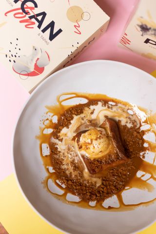 Torrija con dulce de leche