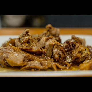 Puerco Asado Finas Lonchas De Paleta De Cerdo Adobado Y Horneado