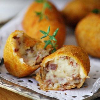 Croquette Aux Poivrons Caramélisés Et Viande Bœuf