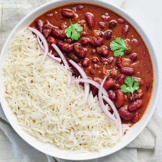 Plain Rice with Rajma
