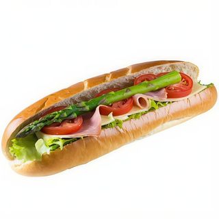 Bocadillo de vegetal de atun y Jamón