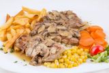Veal medallions with mushrooms