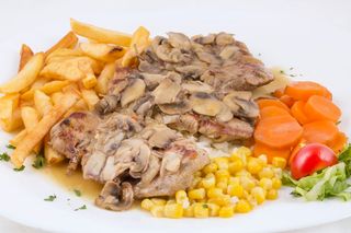 Veal medallions with mushrooms