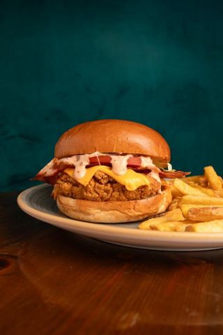 Fried Bacon Chicken Burger