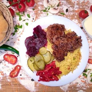 Meniu couscous kebab vită halal