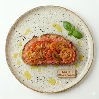 Tostada De Tomate Y Aceite