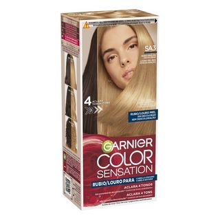 Tinte Aclarante Color Sensation Para Cabello Castaño Garnier Tono Rubio Miel Castaño Garnier Tono Rubio Miel