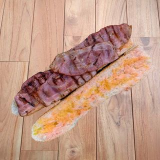 Bocadillo de Bacon a la Plancha
