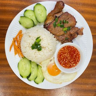 Grilled pork ribs rice 