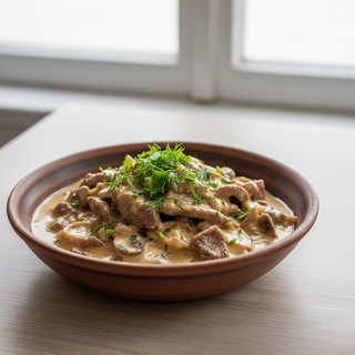 Mușchi de vită Stroganoff