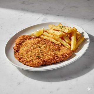 Milanesa Con Patatas
