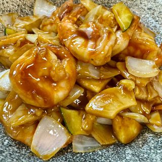 Gambas Con Salsa De Ostras
