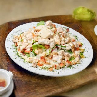 Пилешки хапки със сметанов сос (350гр)