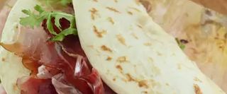 Piadina prosciutto di Parma 16 mesi, rucola e squacquerone