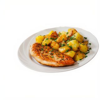 Pechuga de pollo con patatas