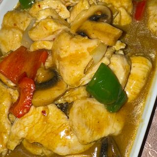Chicken in curry sauce 