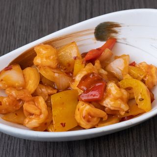 140. Gamberi in salsa piccante