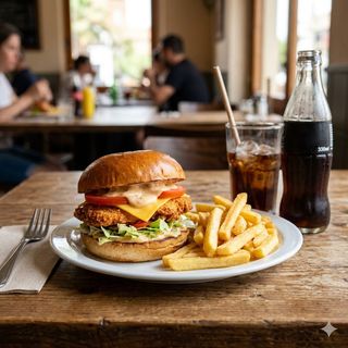 Menú Hamburguesa De Pollo