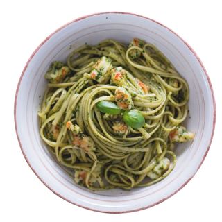 Pasta Crevettes Pesto