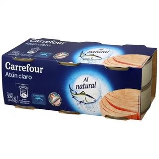 Atún Claro Al Natural Carrefour Pack De 6 Latas De 56 Gr.
