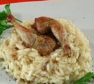 Quaglia ripiene riso  con patate