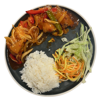 Cơm vịt sốt chua ngọt