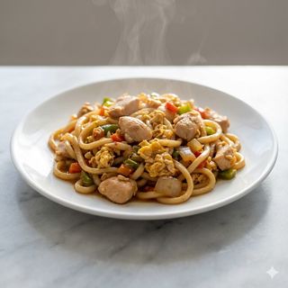 66.Udon con pollo