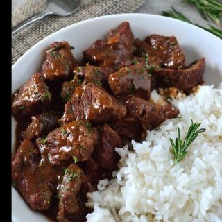 Beef Wet fry with Rice