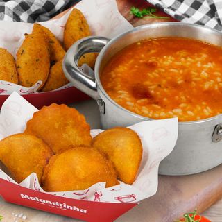 Rissóis de Camarão + Arroz