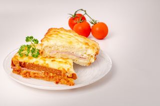 Croque jamón dulce y queso