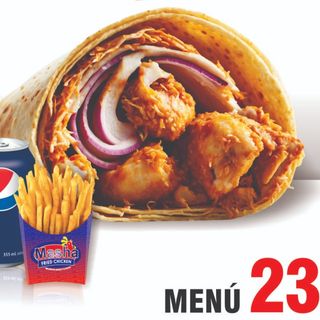 Menú 23. ZINGER ROLL 