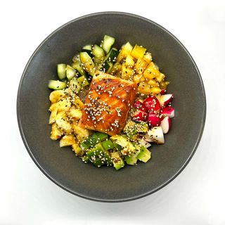 Poke salmon