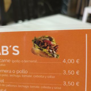 1. Kebab Solo Carne De Pollo
