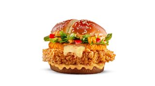 Сырный Сандерс Бургер