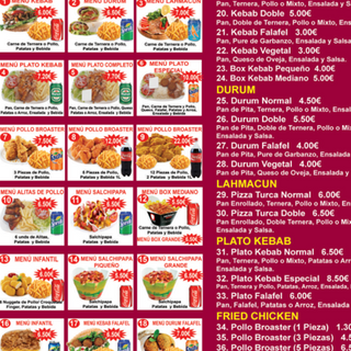 MENU POLLO BROASTER