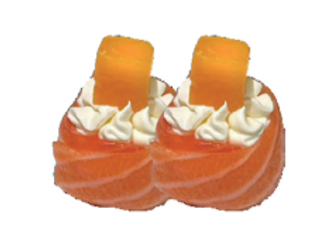 39.Goi Salmón Con Mango Y Queso  (2 Pzs.)