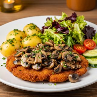 Kotlet z pieczarkami