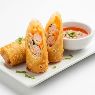 Involtini con ripieno di gamberi 6 pezzi 虾春卷