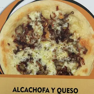 PIZZA ALCACHOFA Y QUESO MOZZARELLA (30Cm.)