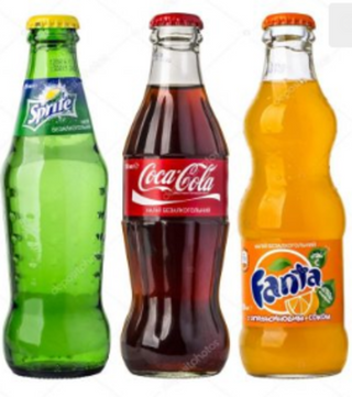 Сильногазовані напої скло 0,25л в асортименті