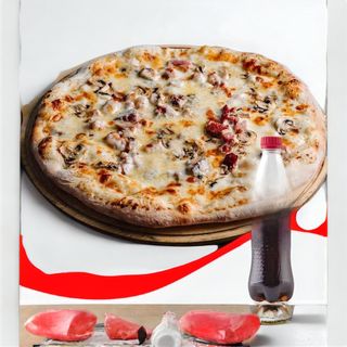 პიცა "კარბონარა" 40 სმ + კოკა-კოლა კლასიკი - 0,5ლ