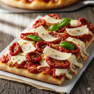 Pomodorini secchi e scaglie di grana (Minimo 2 Tranci)