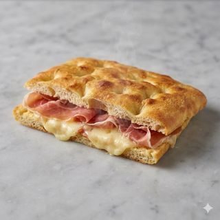 Schiaccia crudo e fontina