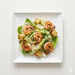 სალათი ცეზარი კრევეტებით,450გრ