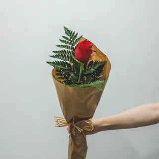 1 rosa roja