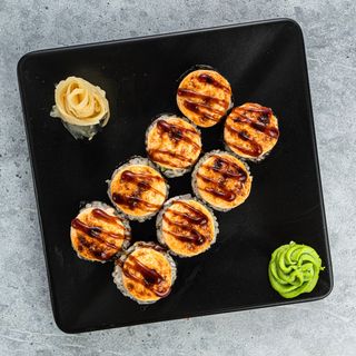 Запеченный ролл лосось терияки 8шт