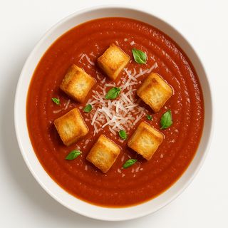 Krem z pomidorów z grzankami i serem długodojrzewającym 350ml