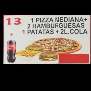 Menú Pizza Mediana