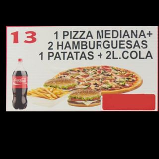 Menú Pizza Mediana