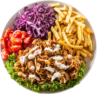 Prato de Kebab de Frango